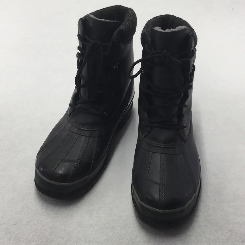 Dream Pairs Blazzer-1 Snow Boots Mens Size 9 Black Insulated Winter Lace Up